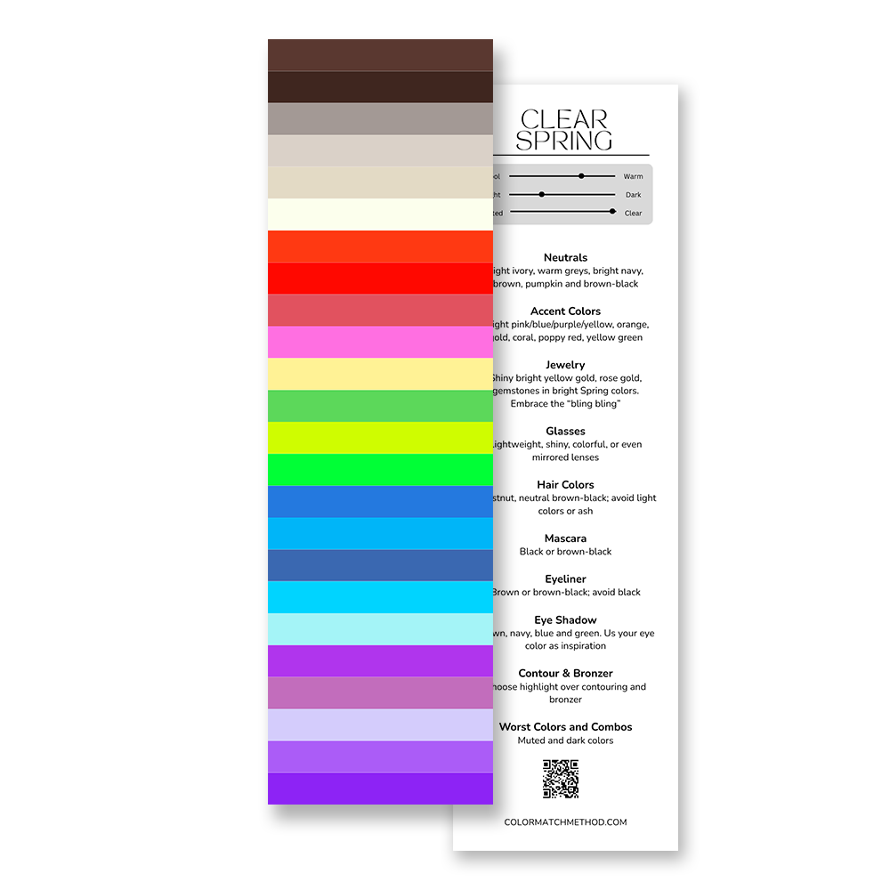 Clear Spring Color Flag Reference Card