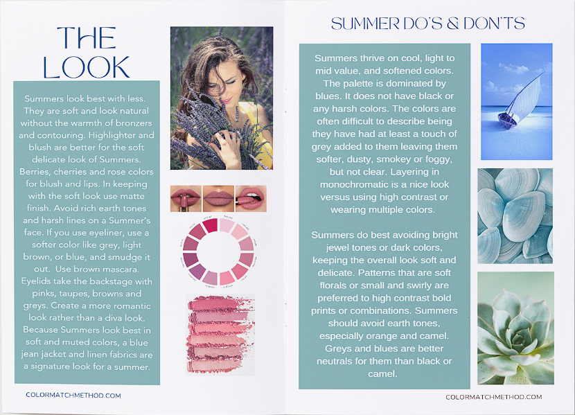Color Analysis Seasonal Client Booklets