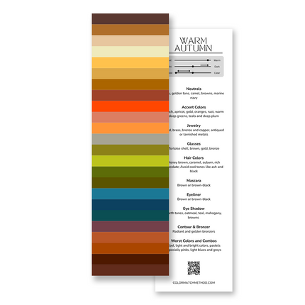 Warm Autumn Color Flag Reference Card